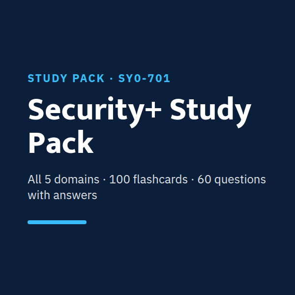 Security+ Study Pack cover